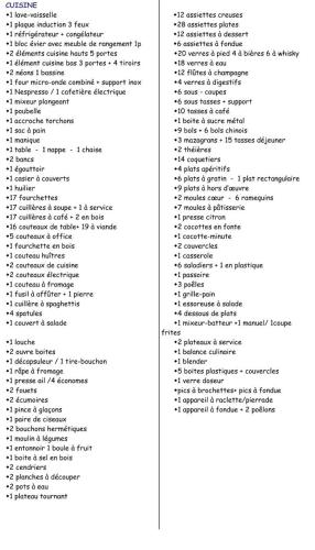 a screenshot of a document with a list of names at Résidence La Mazeliere - Appartement pour 8 personnes entièrement rénové MAE-3794 in Le Mélézet