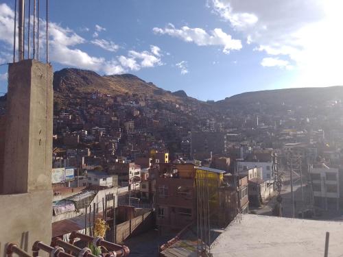 a view of a city from the top of a building at killa andina inn in Puno