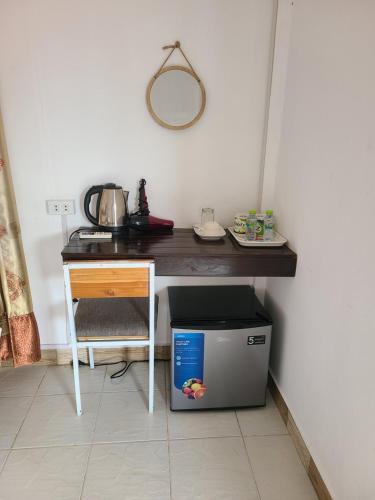 Η κουζίνα ή μικρή κουζίνα στο Vang Vieng Victory Hostel