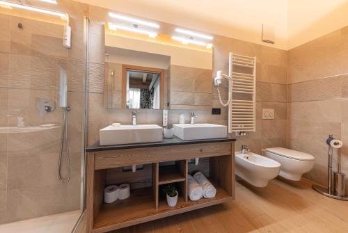 Koupelna v ubytování Hotel La Perla