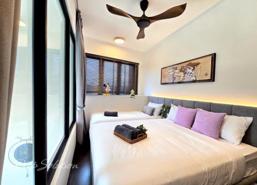 Postel nebo postele na pokoji v ubytování Loft Suite Johor Bahru Legoland 6Pax