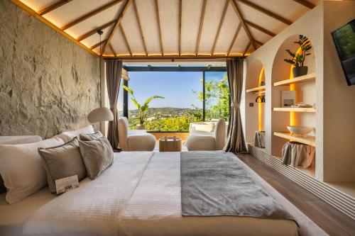 Postel nebo postele na pokoji v ubytování Nuba Istanbul