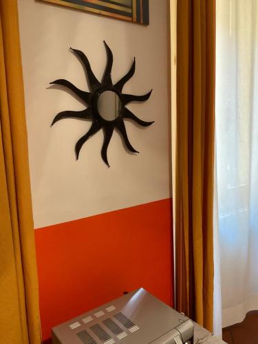 a wall with a spider decal on a wall at B&B La Stradetta in Bologna