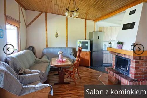 Kuchyň nebo kuchyňský kout v ubytování Domek na Kaszubach