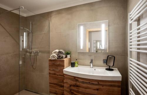Koupelna v ubytování Marios Appartement