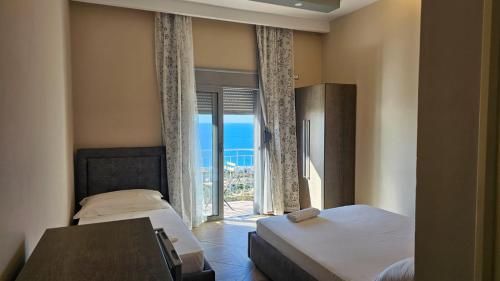 Llit o llits en una habitació de Bluflest