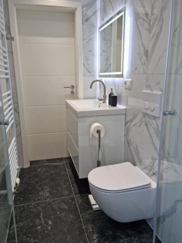 Koupelna v ubytování Ferienhaus Bad Bertrich
