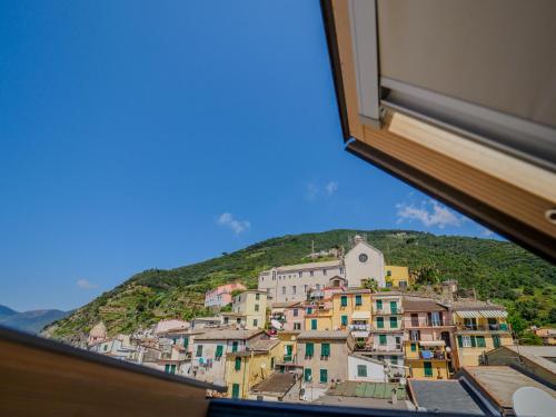 a view of a town from a window at La Maison de la Mer with Terrace and AC in Vernazza