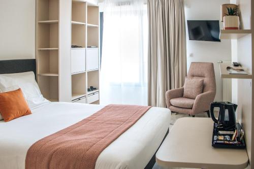 Posteľ alebo postele v izbe v ubytovaní Twenty Business Flats Lille - Bayard