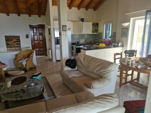 Η κουζίνα ή μικρή κουζίνα στο Panorama Villa with Pool and Beach Access