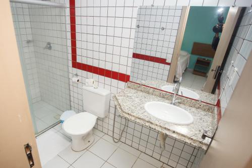 Koupelna v ubytování Starbello Hotel