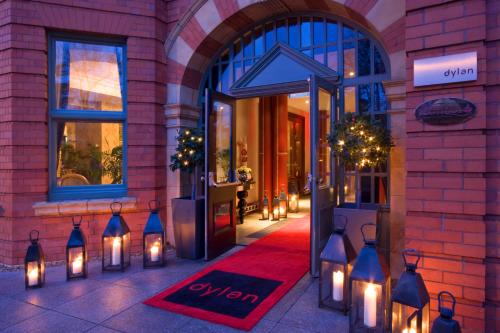 an entrance to a store with candles and lights at Dylan in Dublin
