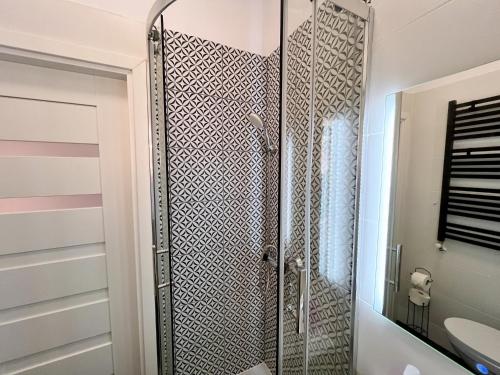 Koupelna v ubytování Apartament Sudeckie Boho