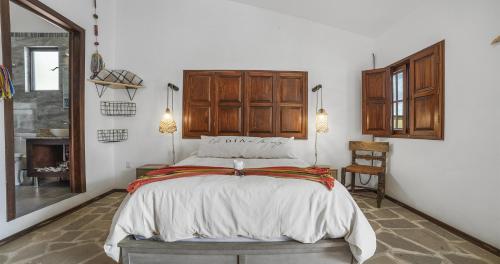 Postel nebo postele na pokoji v ubytování Cuadra Casona el Calvario