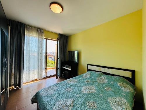 Postel nebo postele na pokoji v ubytování AMADEUS I B31 Apartment Sunny Beach