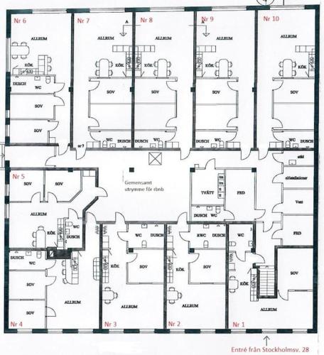 a floor plan of a building at Nr 10 På Spåret in Norrköping