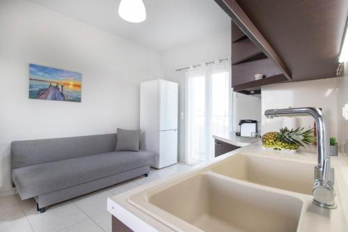 Posezení v ubytování Comfy Beachside Flat with Seaview 2