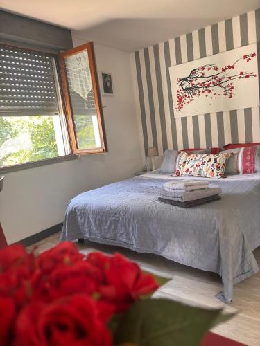 Ένα ή περισσότερα κρεβάτια σε δωμάτιο στο STUDIO EN AUVERGNE Le ruisseau