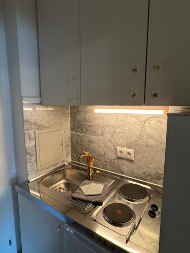 Schloss Kirchham Appartement - & Wellnessanlageにあるキッチンまたは簡易キッチン