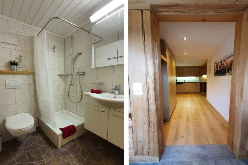 Koupelna v ubytování Guggerzyt