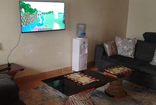TV a/nebo společenská místnost v ubytování Maridadi place