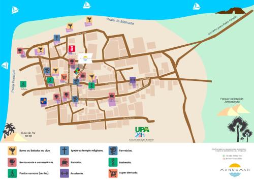 a map of the site of a resort at Mansomar in Jericoacoara