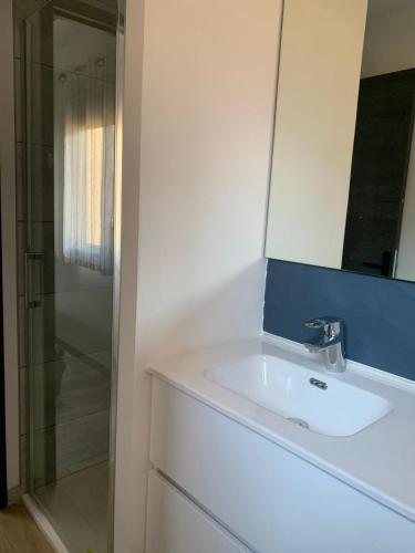 Ένα μπάνιο στο Résidence 3 étoiles Pietra Gemina - Appartements de vacances, au calme, avec Piscine