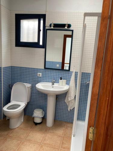 Koupelna v ubytování Casa de la peña