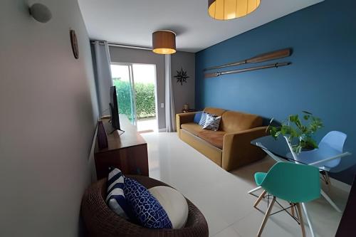 Χώρος καθιστικού στο Apartamento Pôr do Sol - Golden Lake Apart
