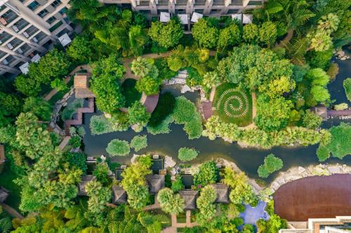an overhead view of a park with trees at InterContinental Kunming by IHG in Kunming