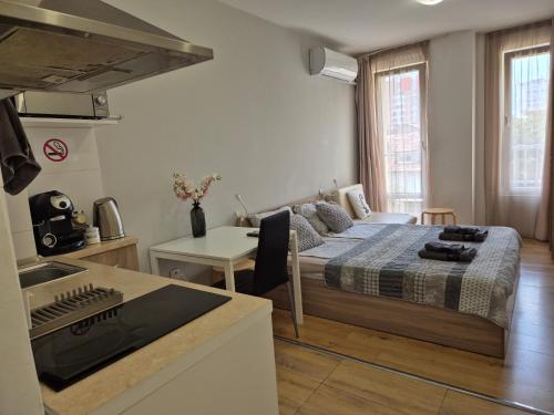 Kuchyň nebo kuchyňský kout v ubytování Benita Inn apartments