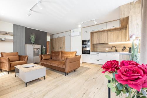 Η κουζίνα ή μικρή κουζίνα στο Apartamenty FIGARETTI
