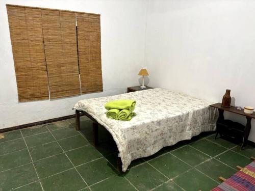 Katil atau katil-katil dalam bilik di Casa no centrinho do Vale das Videiras