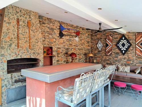 Χώρος καθιστικού στο Villa Frangipane