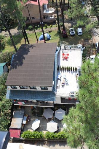 an overhead view of a house with a roof at Picasso in Shekvetili