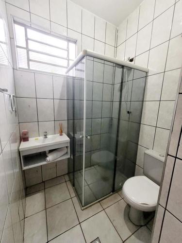 Koupelna v ubytování Suítte Proença