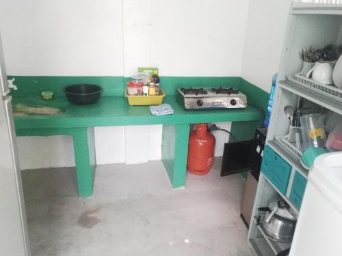 Kuchyň nebo kuchyňský kout v ubytování MiadristarHannaVictory Apartment