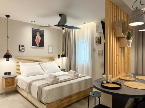 Postel nebo postele na pokoji v ubytování PanFan Οne