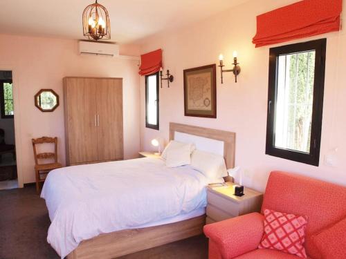 Ένα ή περισσότερα κρεβάτια σε δωμάτιο στο 4 bed private pool Villa Bermeja