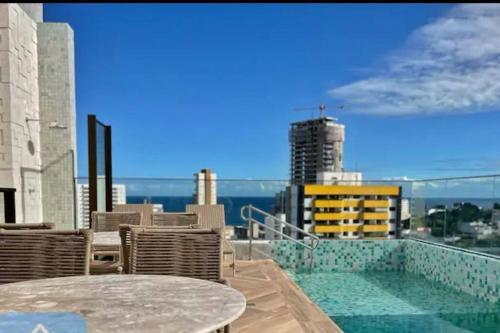 Πισίνα στο ή κοντά στο Studio ZN Barra 400m da Praia