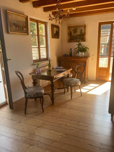 Posezení v ubytování Ferienwohnung Nägler