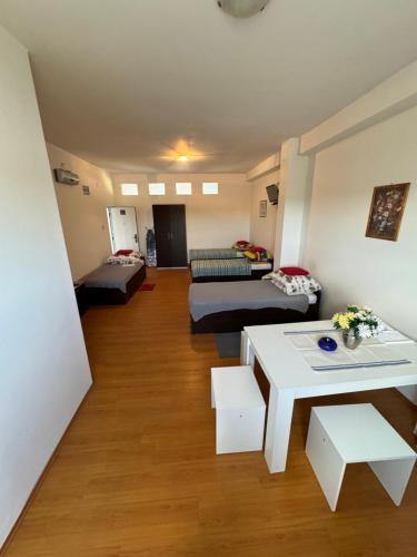a living room with a couch and a table at Ana & Patrik #1 in Kladovo