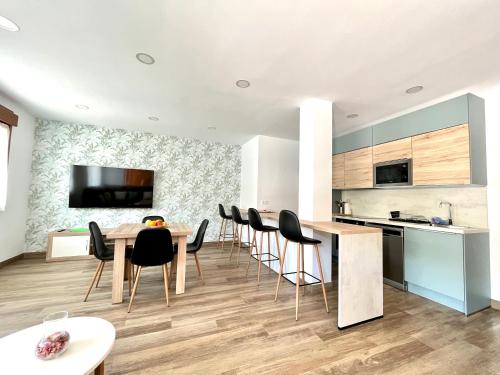 Kuchyň nebo kuchyňský kout v ubytování Apartamento Valbuena