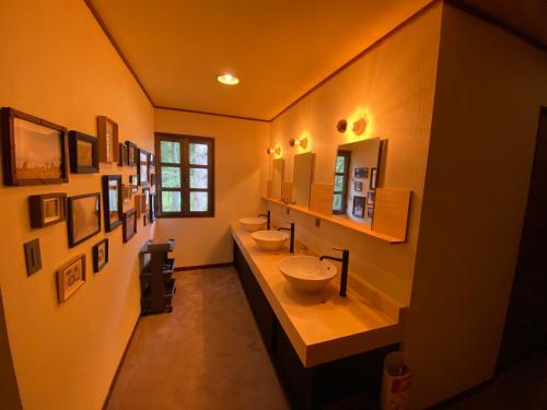 Koupelna v ubytování Guesthouse SÁPMI