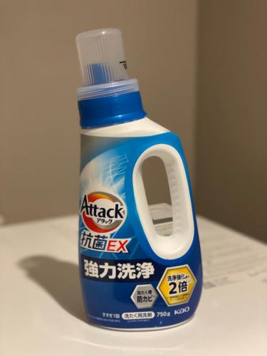 a bottle of antax toothpaste sitting on a table at COTO Premium Shibuya B in Tokyo