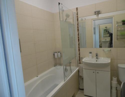 Bilik mandi di Mezzanine appartment