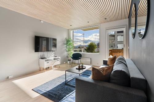 En TV eller et underholdningssystem på ARCTIC HOMES - Premium Aurora Apartment