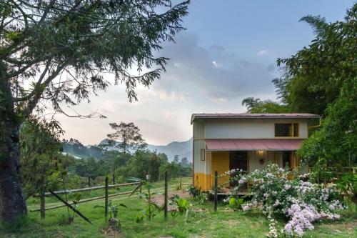 ハルディンにあるCalandria TinyHouseの畑中の家