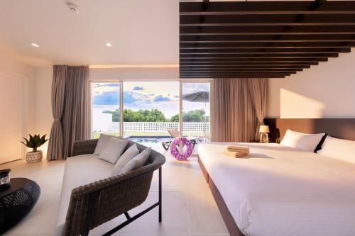Ένα ή περισσότερα κρεβάτια σε δωμάτιο στο Crystal Villa Bayside