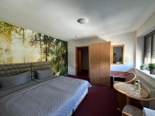 Postel nebo postele na pokoji v ubytování Pension und Monteurzimmer mit Küche und Waschmaschine